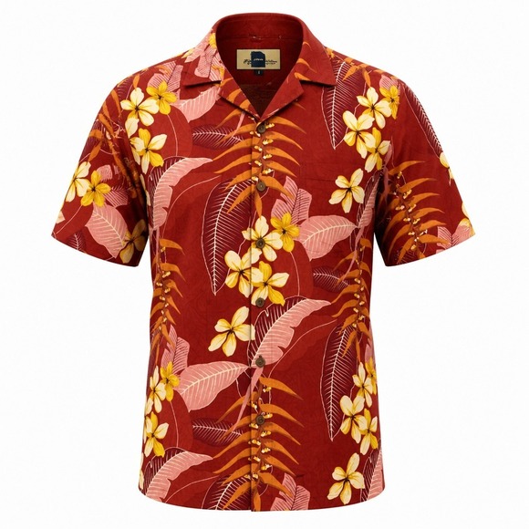 Tommy Bahama Other - Tommy Bahama Hawaiian Shirt Mens Medium Red Floral Silk Camp Aloha Tropical